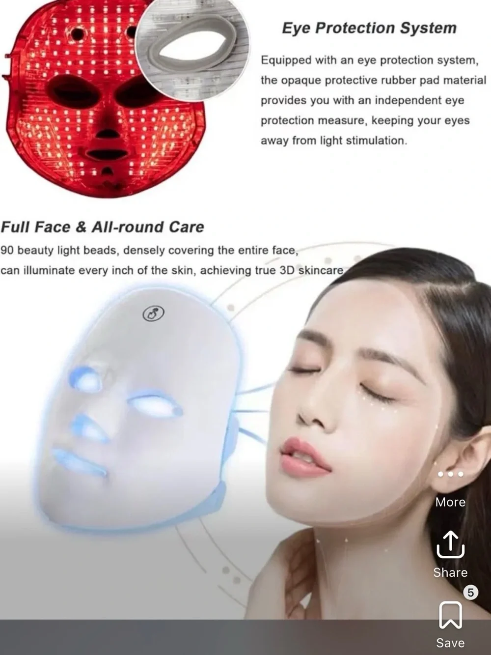 Science and Technology Cosmetology LED Light Facial Beauty Instrument - Picture 9 of 9